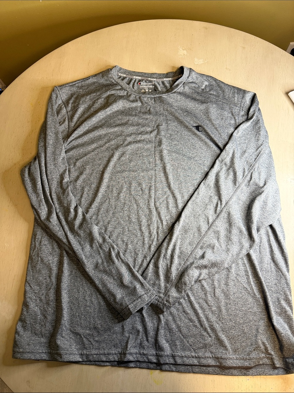 Champion Performance Men’s Long-Sleeve Crew Tee - Heather Gray